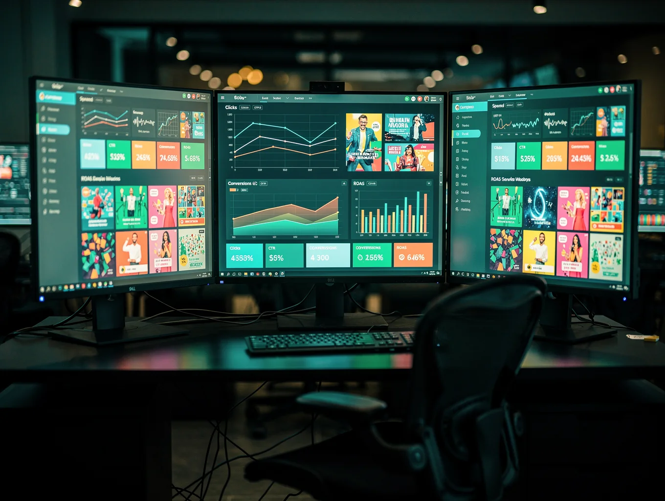 Paid performance advertising dashboard and media bidding
