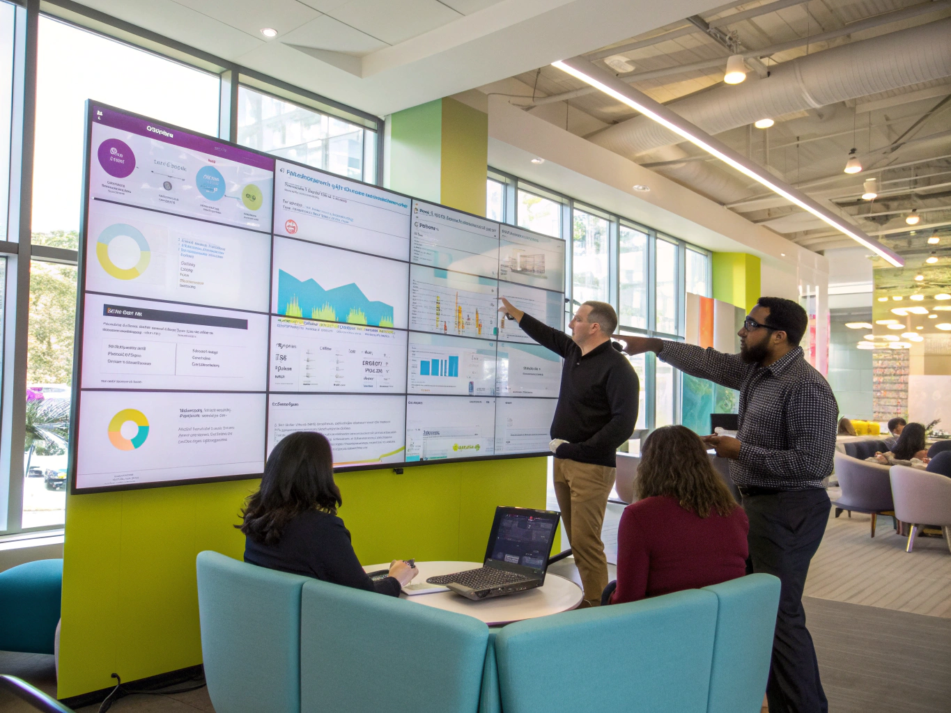 Digital marketing growth analytics report on tablet
